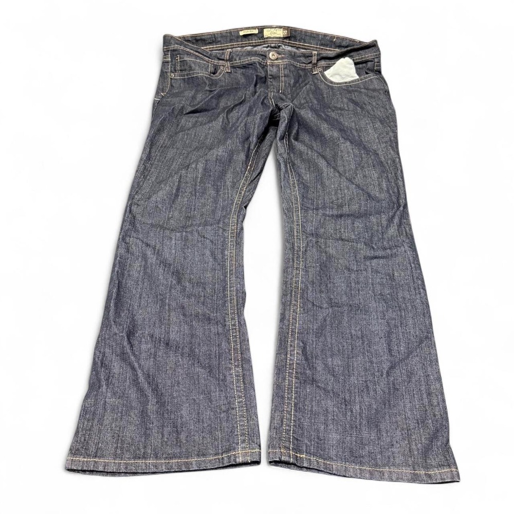 Y2k vanity bootcut flare low-rise navy darkwash jeans